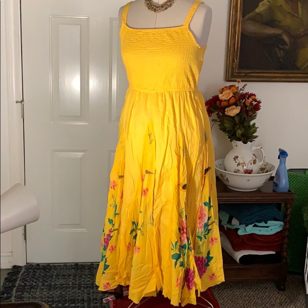Goldenrod Sandy Starkman Maxi Dress